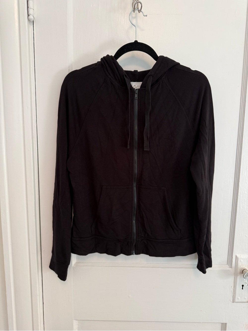 Lou & Grey Black Zip-Up Hooded Jacket